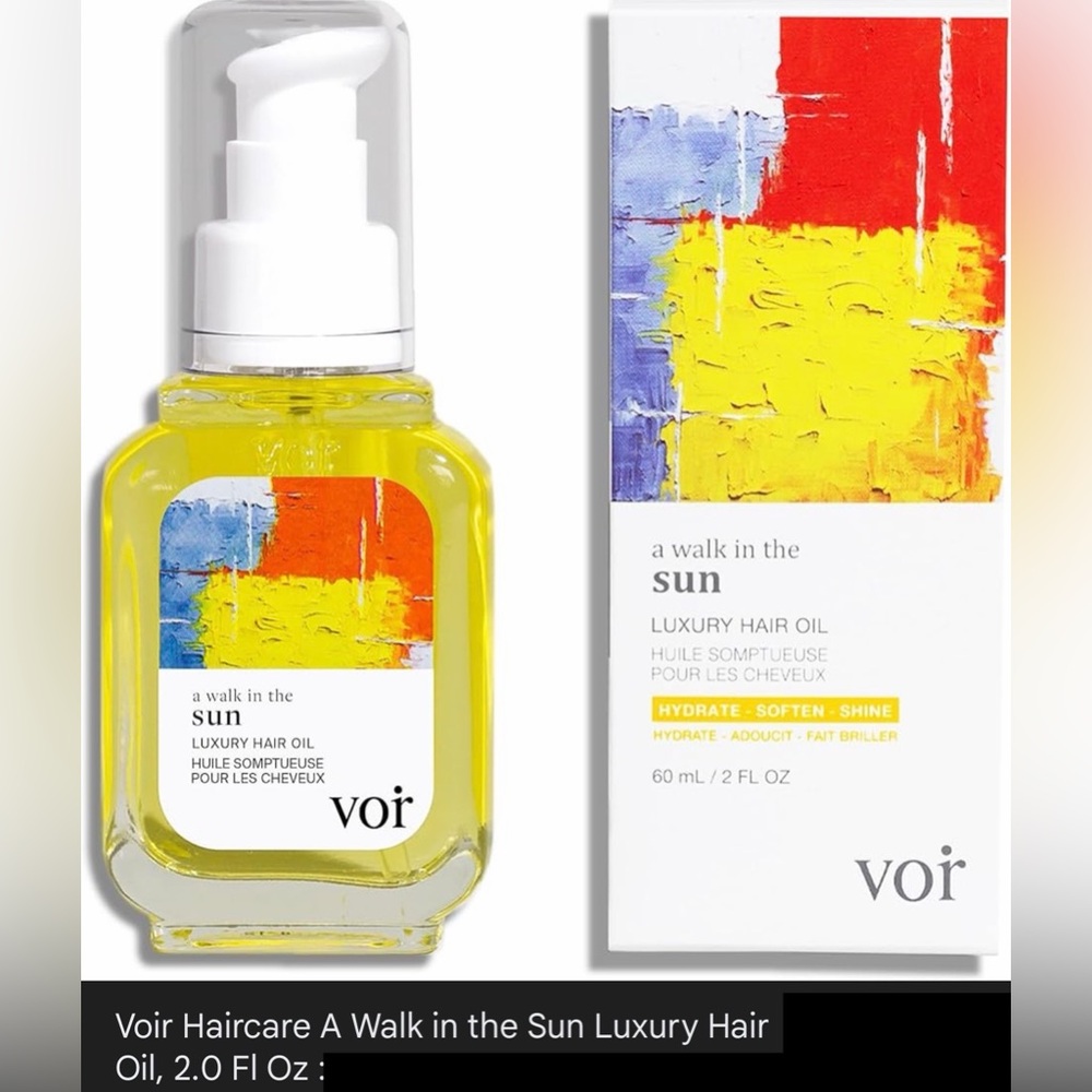 NWT Voir - A Walk in the Sun 
Luxury Hair Oil - 60 mL, HYDRATE - SOFTEN - SHINE